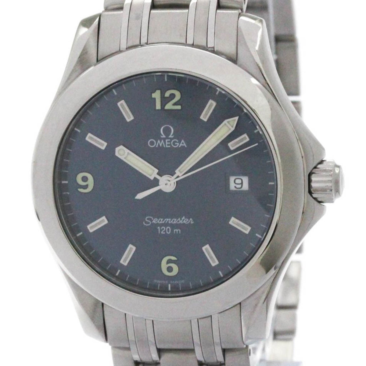 Pre-Owned OMEGA Seamaster 120M Steel Quartz Mens Watch 2511.83 Polished