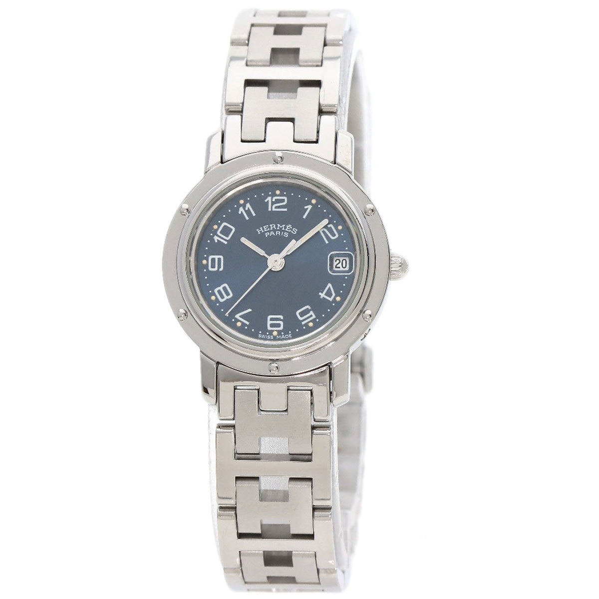 Montre Hermes CL4.210 Clipper d'occasion en acier inoxydable pour femme HERMES 