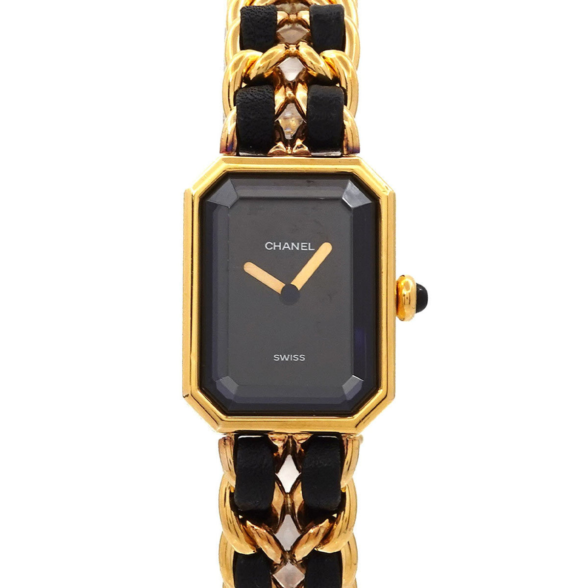 Pre-Owned CHANEL Premiere Women's Watch, Size L, H0001, Black and Gold, Quartz Movement