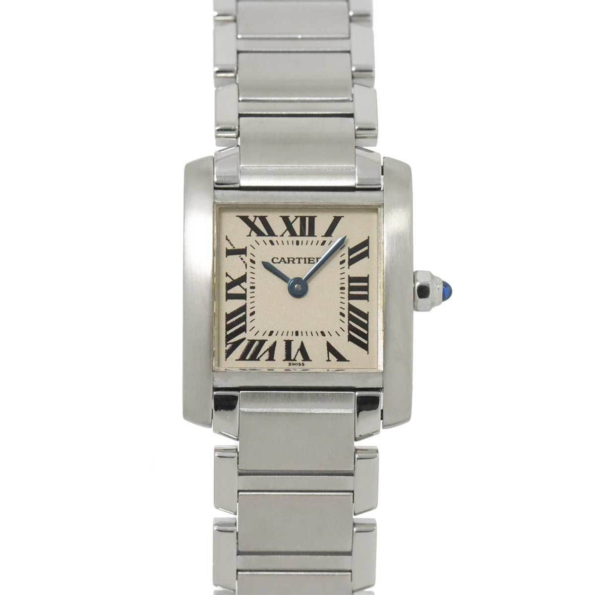 Montre femme Cartier Tank Francaise SM W51008Q3 d'occasion à quartz ivoire 