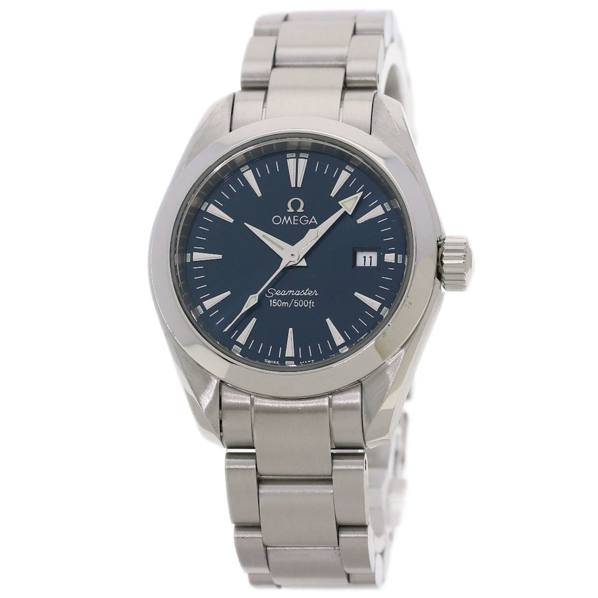 Pre-Owned OMEGA 2577.80 Seamaster Aqua Terra Watch Stainless Steel SS Ladies