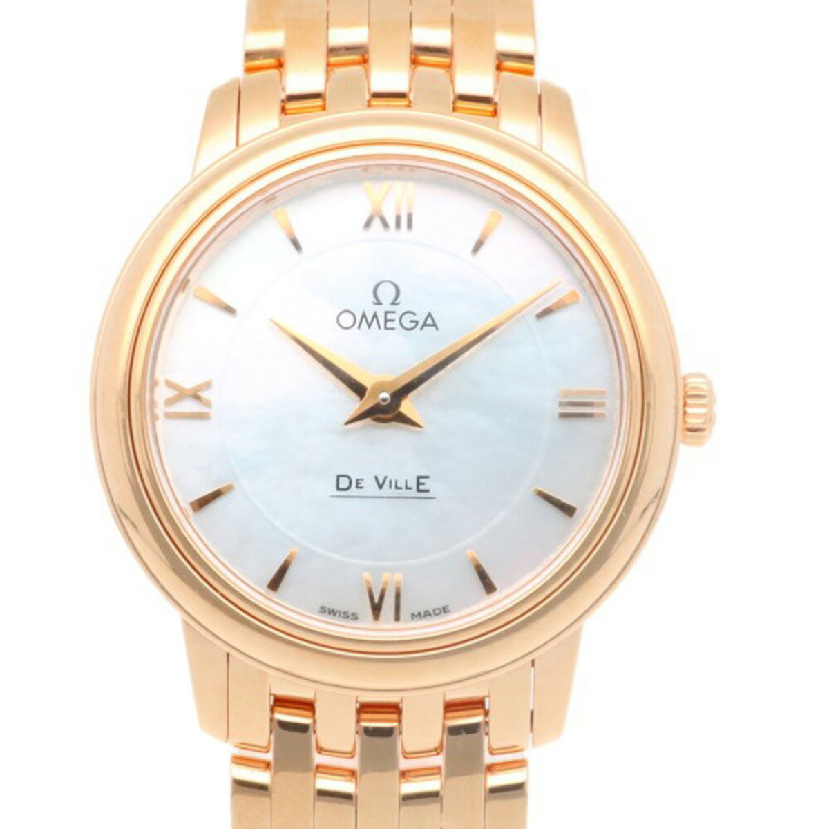 Pre-Owned Omega Constellation Prestige Watch 18K 45450276005002 Quartz Ladies OMEGA Shell Dial