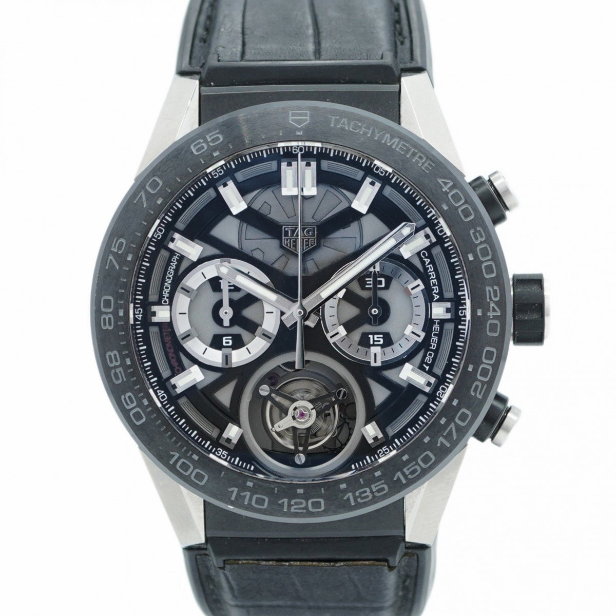 Pre-Owned Tag Heuer Carrera CAR5A8Y Skeleton Dial Watch for Men