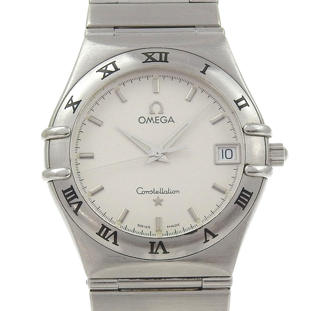 Pre-Owned Omega Constellation Watch 1512.30 Stainless Steel 1998 Quartz Analog Display White Dial Women's