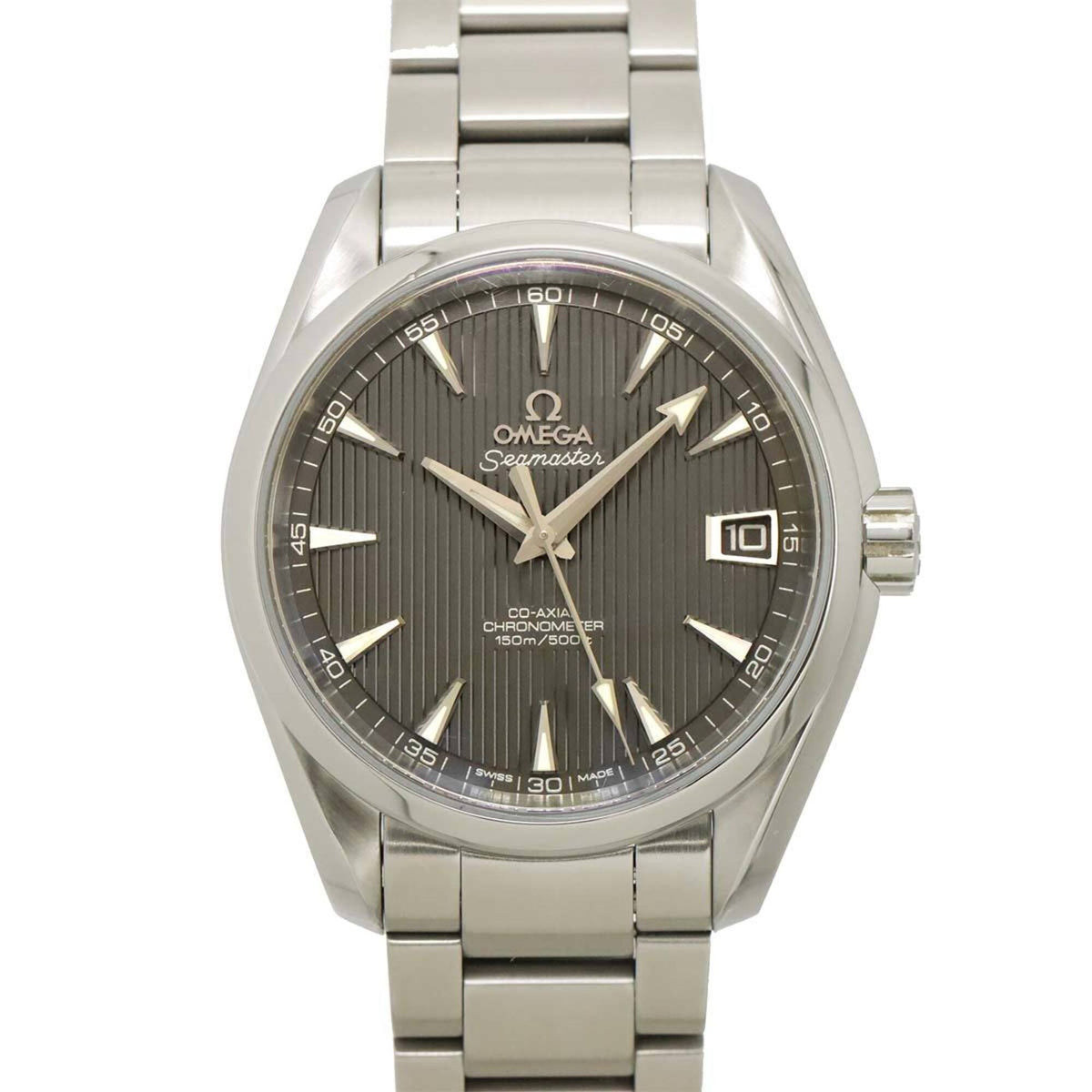 Pre-Owned Omega Seamaster Aqua Terra Co-Axial 231 10 39 21 06 001 Men's Watch Date Grey Luton Automatic Self-winding