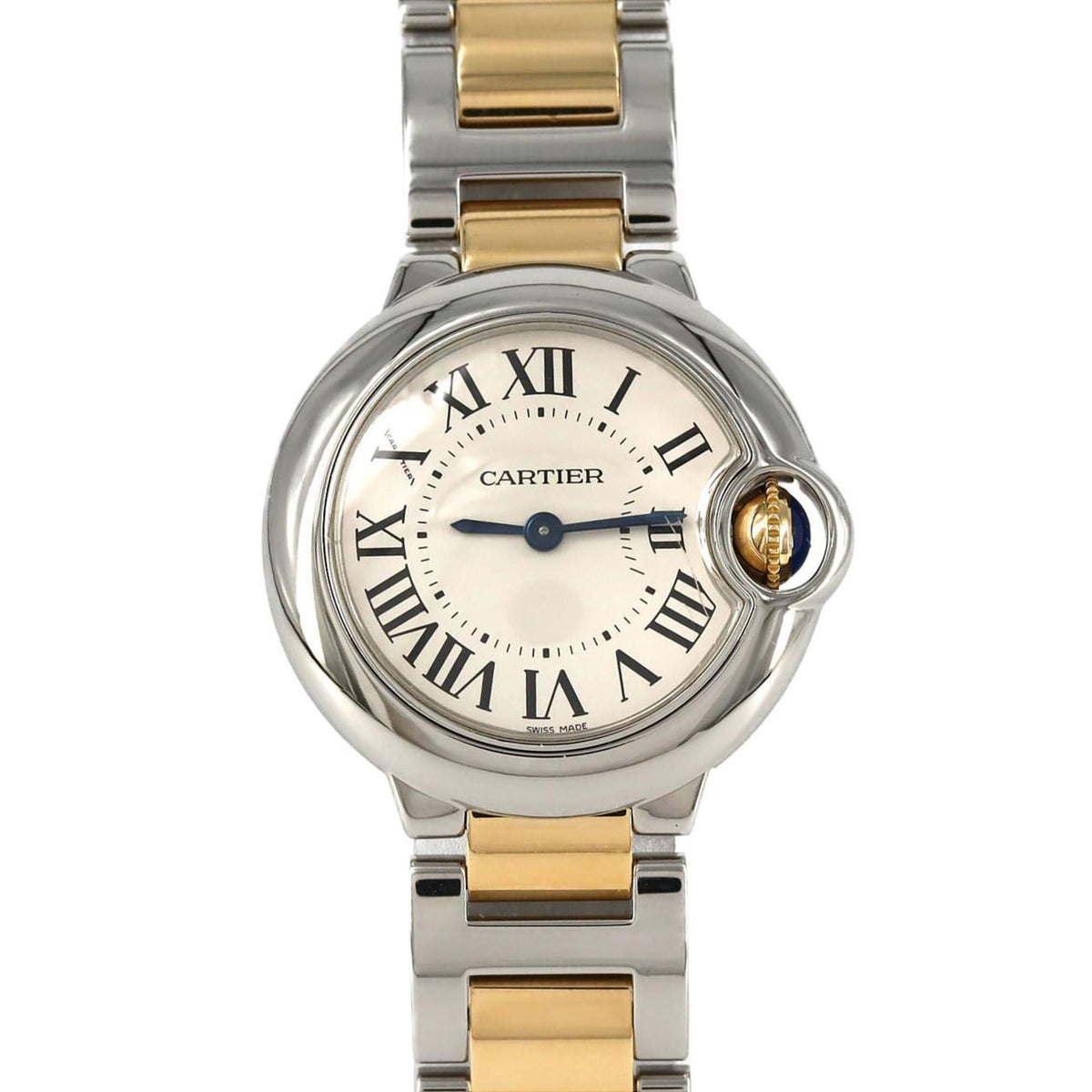 Pre-Owned Cartier Ballon Bleu SM Two-Tone W69007Z3 W2BB0010 SSxYG Quartz Watch