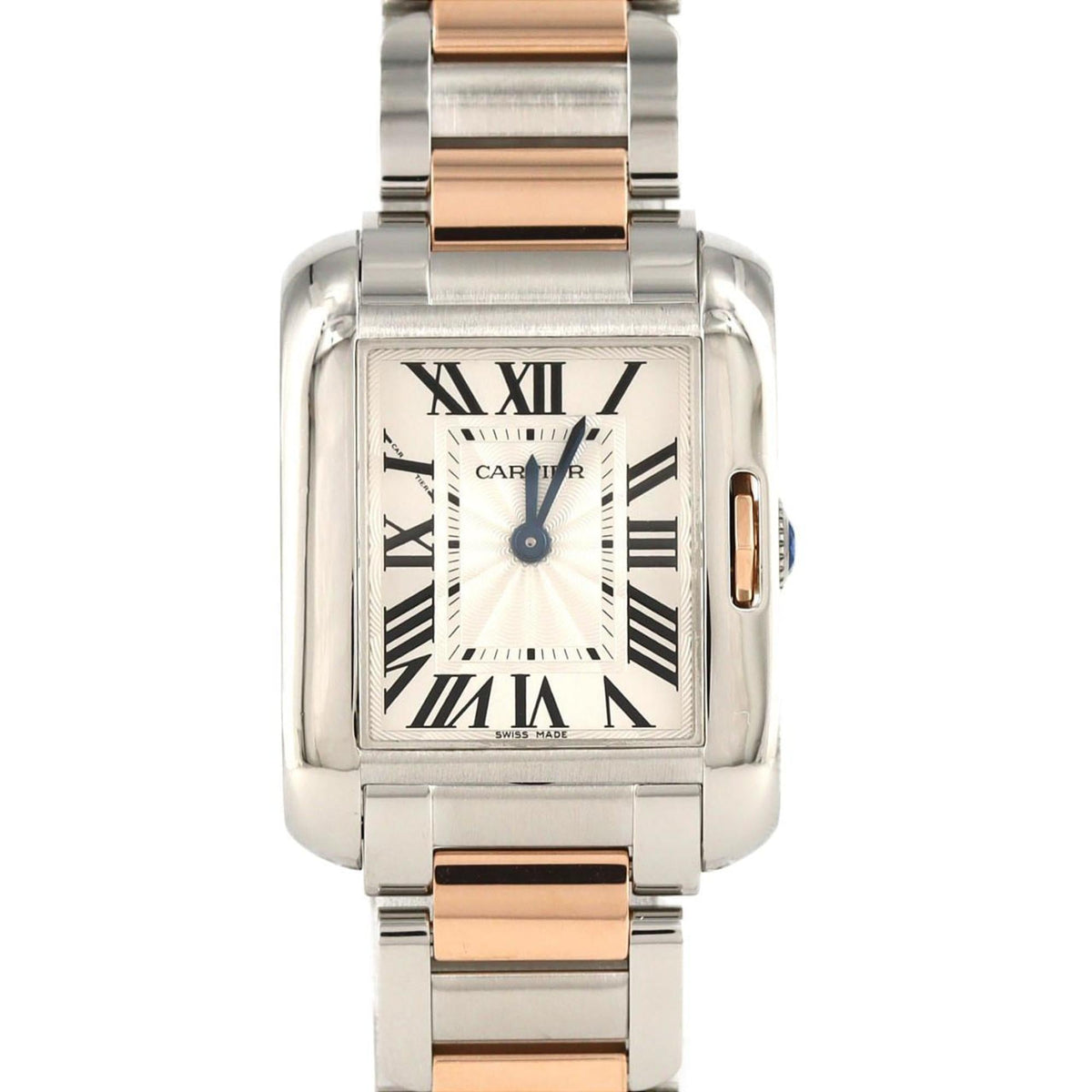 Pre-Owned Cartier Tank Anglaise SM PG Two-tone Watch W5310036 SSxPG Quartz