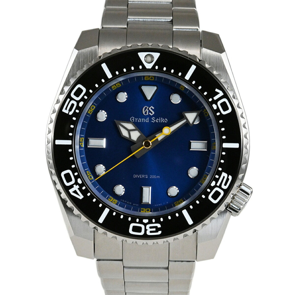 Montre-bracelet de plongée à quartz SEIKO Grand Seiko Sports Collection 9F d'occasion, étanche jusqu'à 200 m, SBGX337 