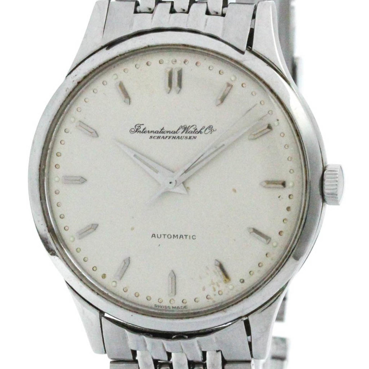 Pre-Owned Vintage IWC Schaffhausen C.853 Steel Automatic Mens Watch 647A BF573231