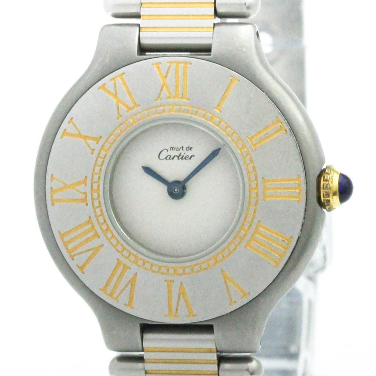 Pre-Owned CARTIER Must 21 Gold Plated Steel Quartz Ladies Watch W10051F4
