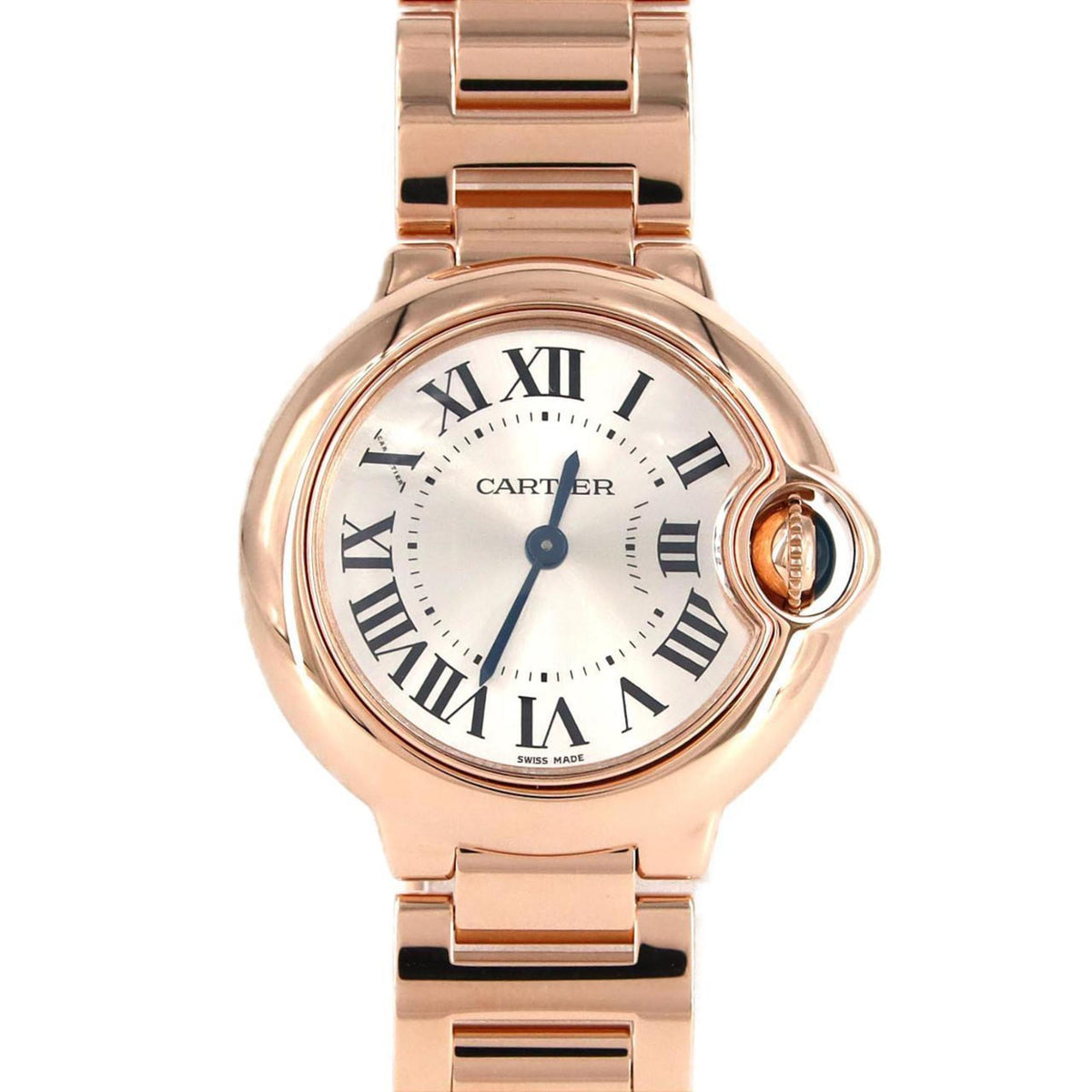 Gebrauchte Cartier Ballon Bleu SM PG W69002Z2 PG/RG Armbanduhr Quarz 