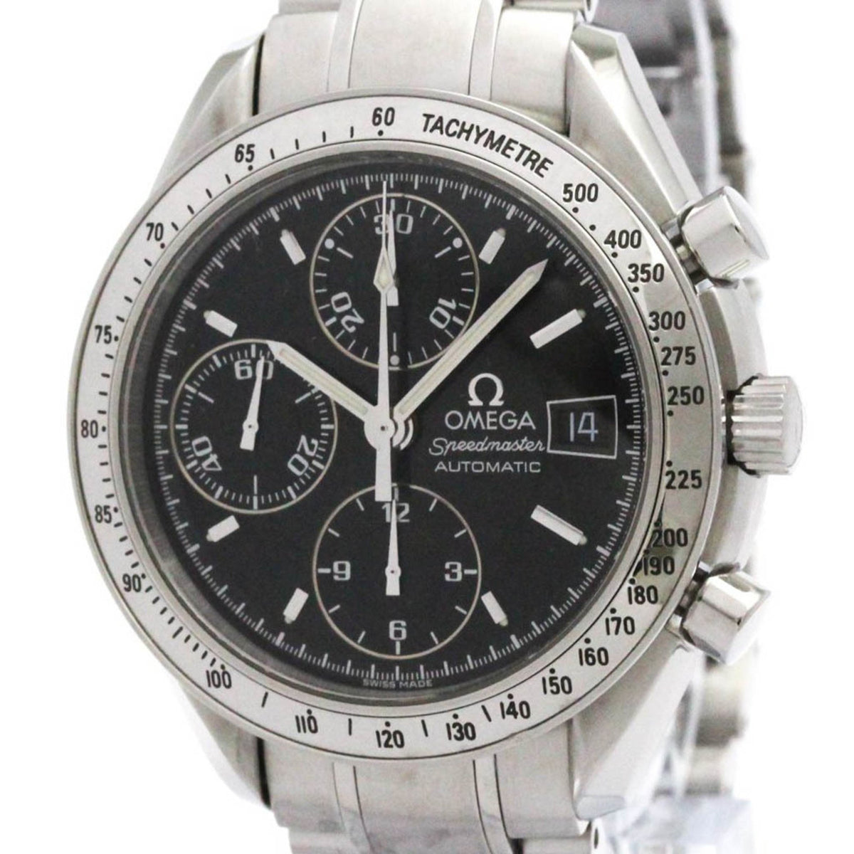 Pre-Owned OMEGA Speedmaster Date Steel Automatic Mens Watch 3513.50 Polished
