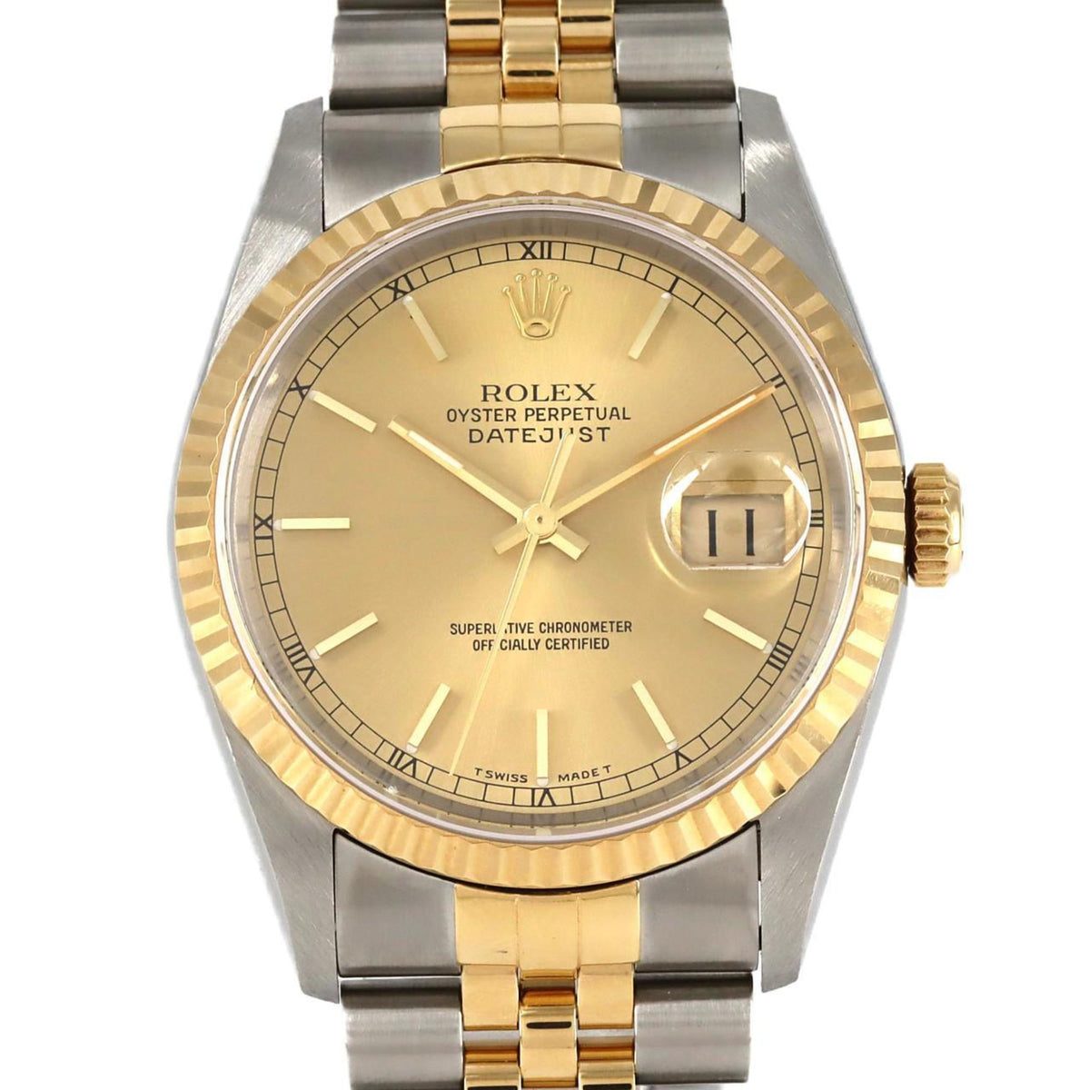 Pre-Owned Rolex Datejust 16233 SSxYG Wristwatch Automatic U-Serial
