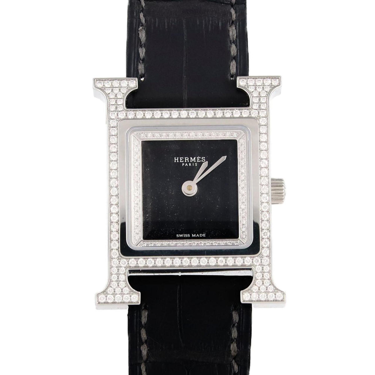 Montre-bracelet à quartz Hermes H Watch D HH4.230 SS d'occasion 