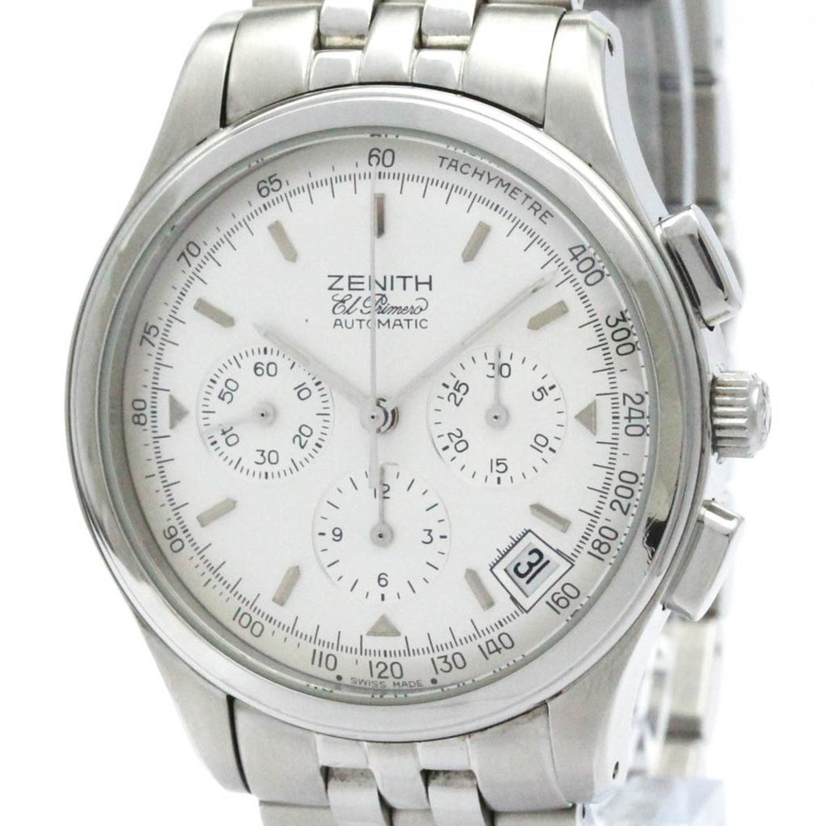 Montre chronographe ZENITH Class El Primero d'occasion en acier poli 02.0500.400 BF578782 
