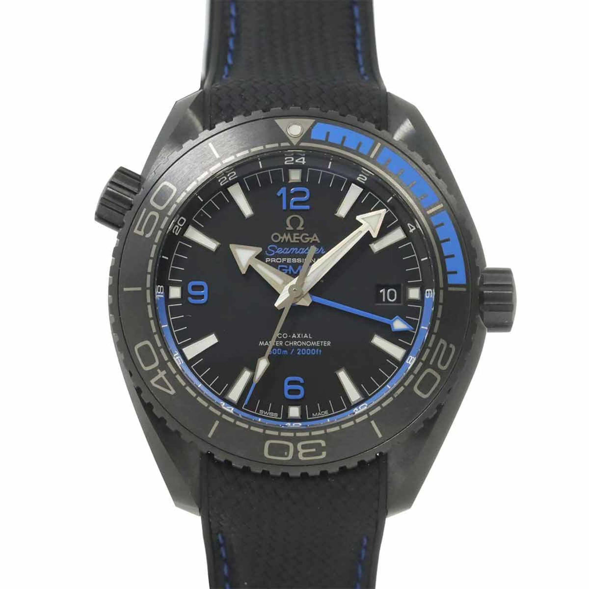 Pre-Owned OMEGA Seamaster Planet Ocean 600M Co-Axial GMT Deep Black 215 92 46 22 01 002 Men's Automatic Watch