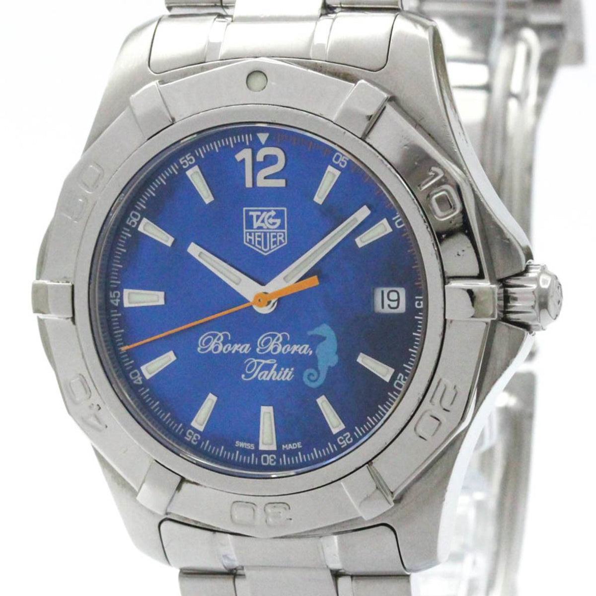 Montre TAG HEUER Aquaracer Bora Bora Tahiti d'occasion polie, édition limitée WAF211N 