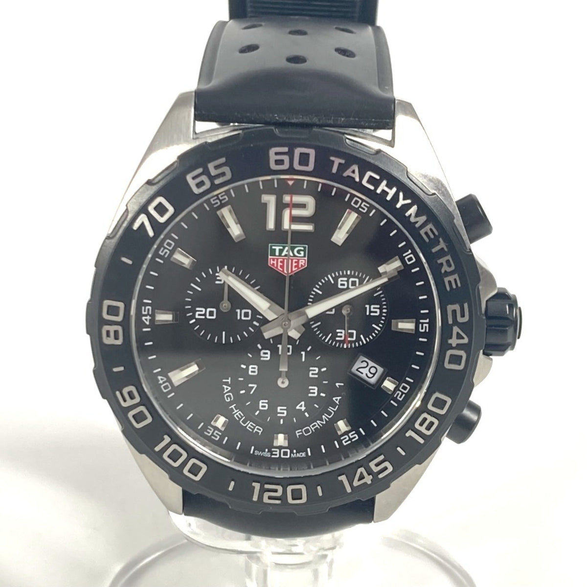 Pre-Owned TAG HEUER CAZ1010 Formula 1 Chronograph Watch Men's Logo Wristwatch Rubber Black