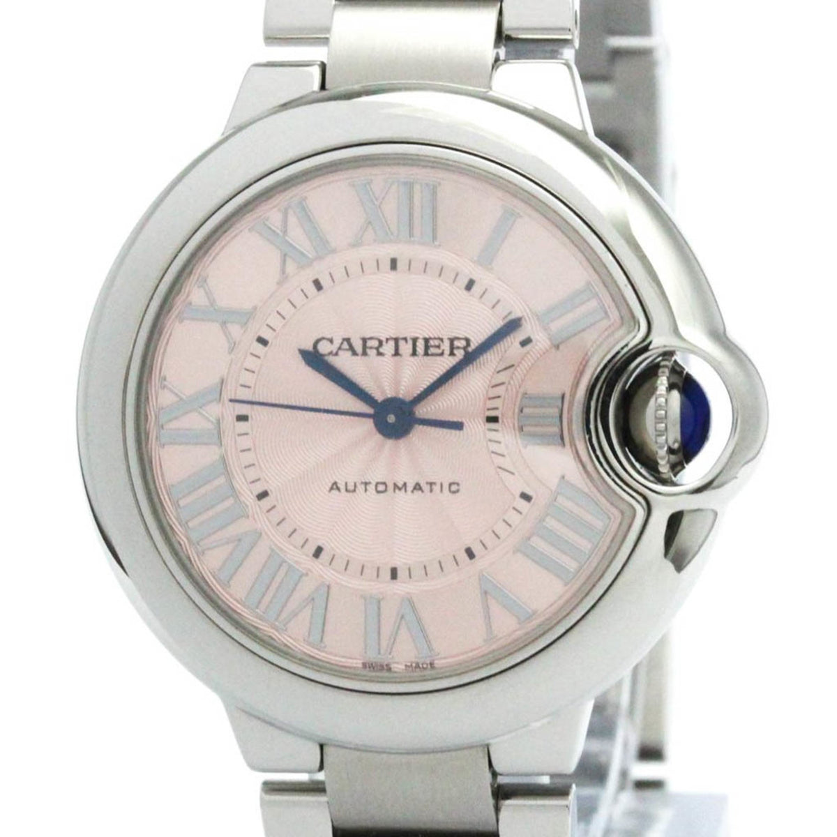 Pre-Owned Polished CARTIER Ballon Bleu MM Steel Quartz Ladies Watch W6920100