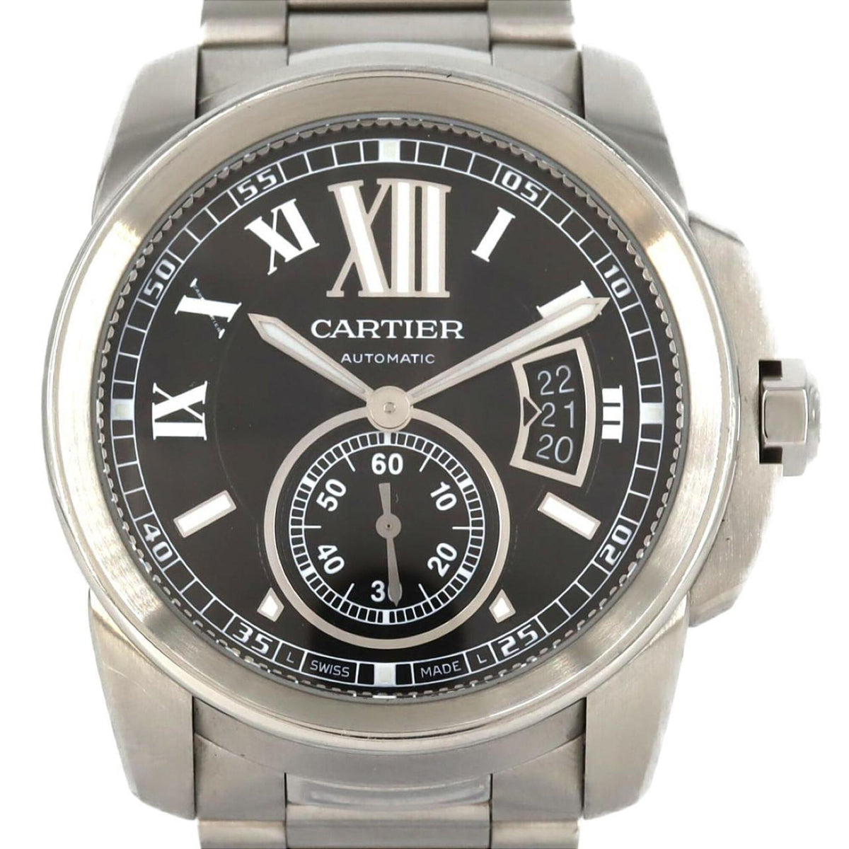 Pre-Owned Cartier Calibre de LM W7100016 SS Automatic Watch