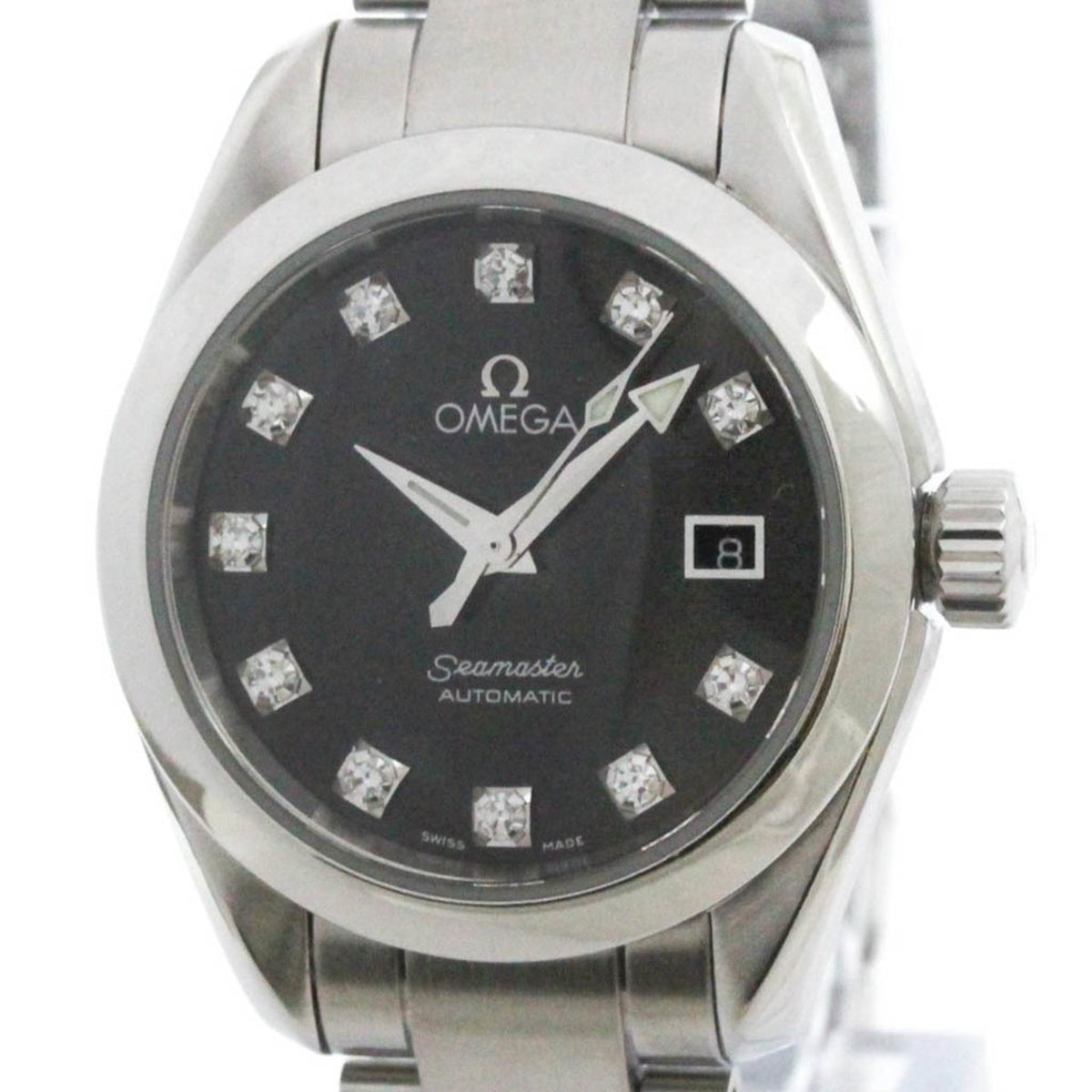 Pre-Owned OMEGA Seamaster Aqua Terra Diamond Automatic Ladies Watch 2563.55 BF580537