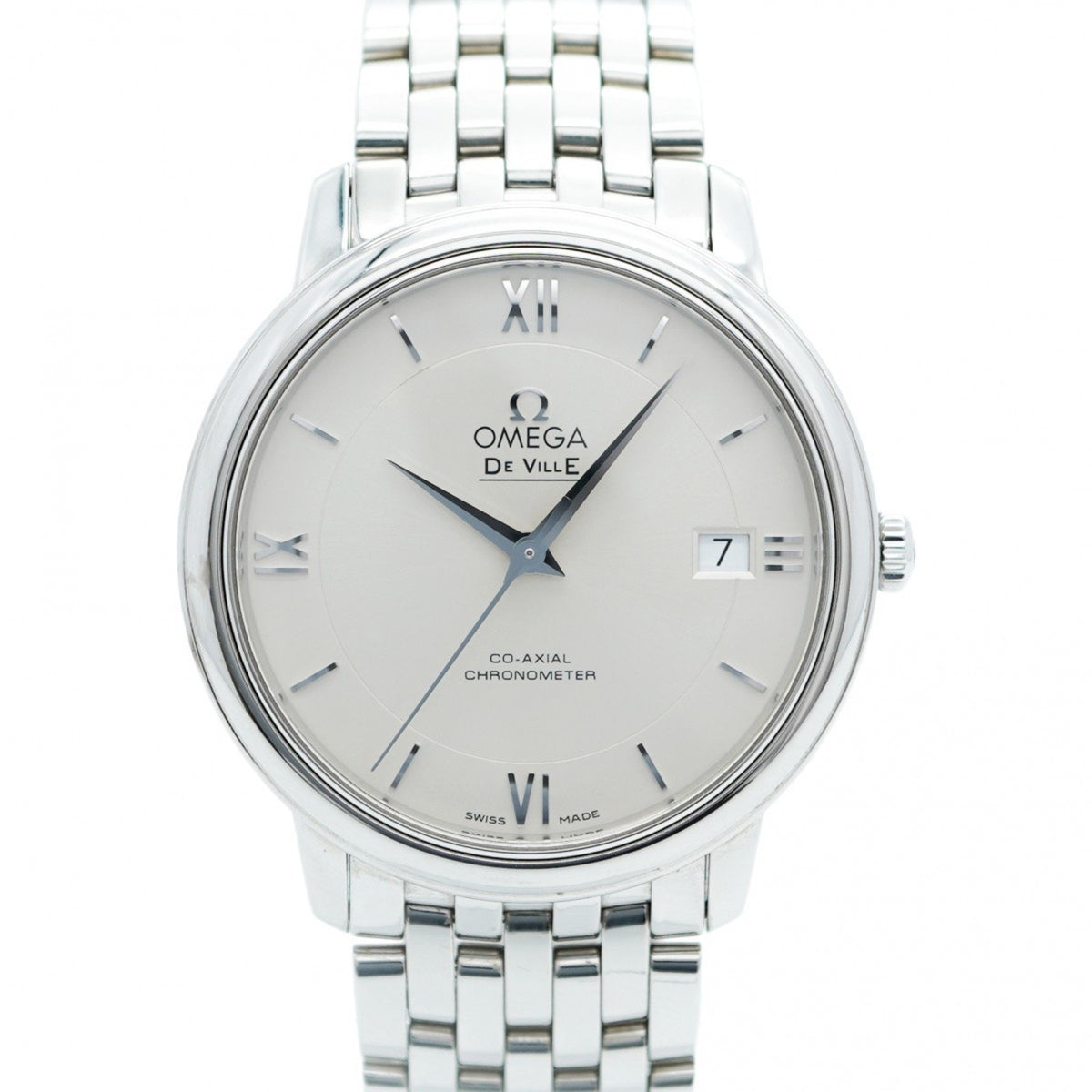 Pre-Owned Omega De Ville 424.10.37.20.02.001 Silver Dial Men's Watch