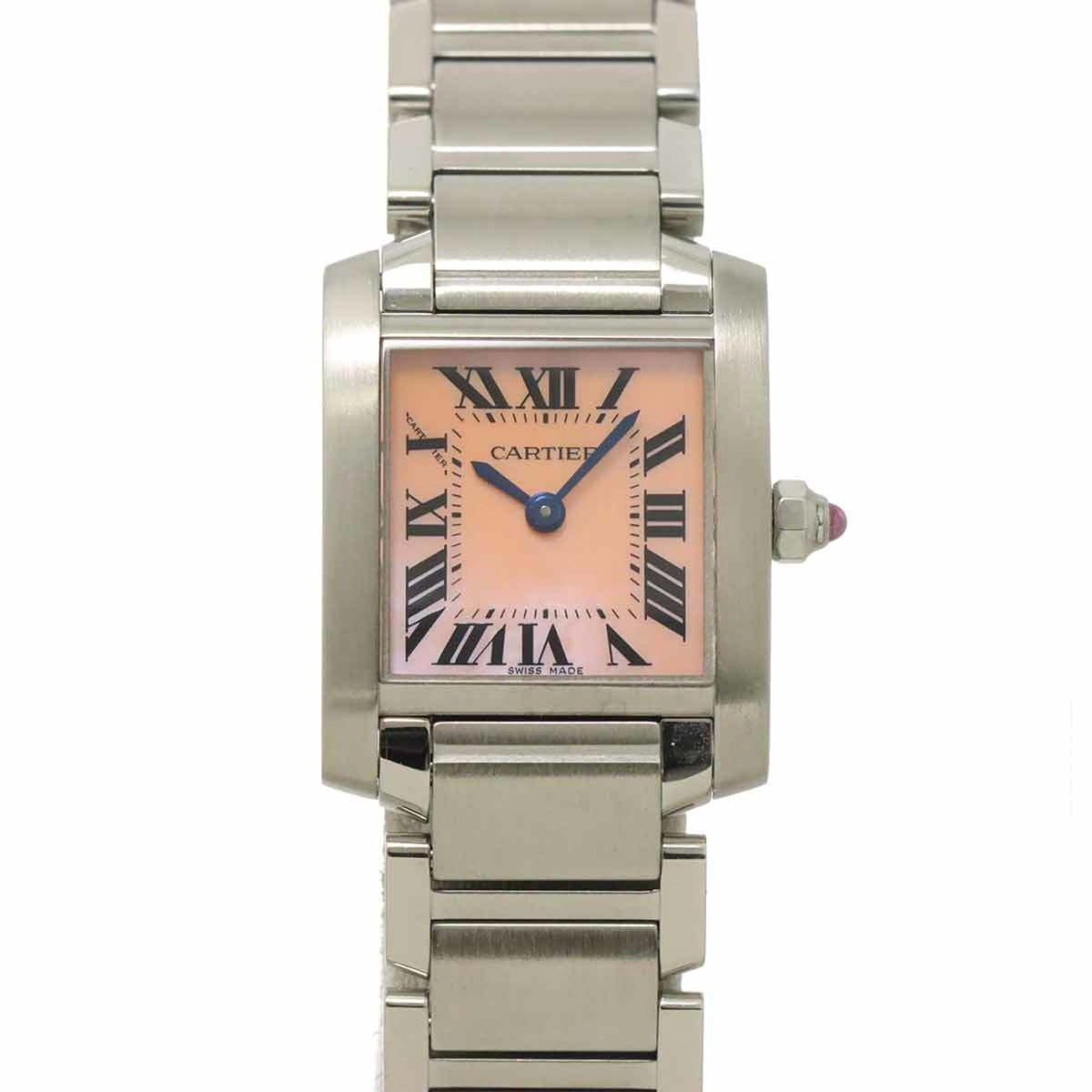 Pre-Owned Cartier Tank Francaise SM W51028Q3 Women's Watch, Pink Shell, Quartz Watch