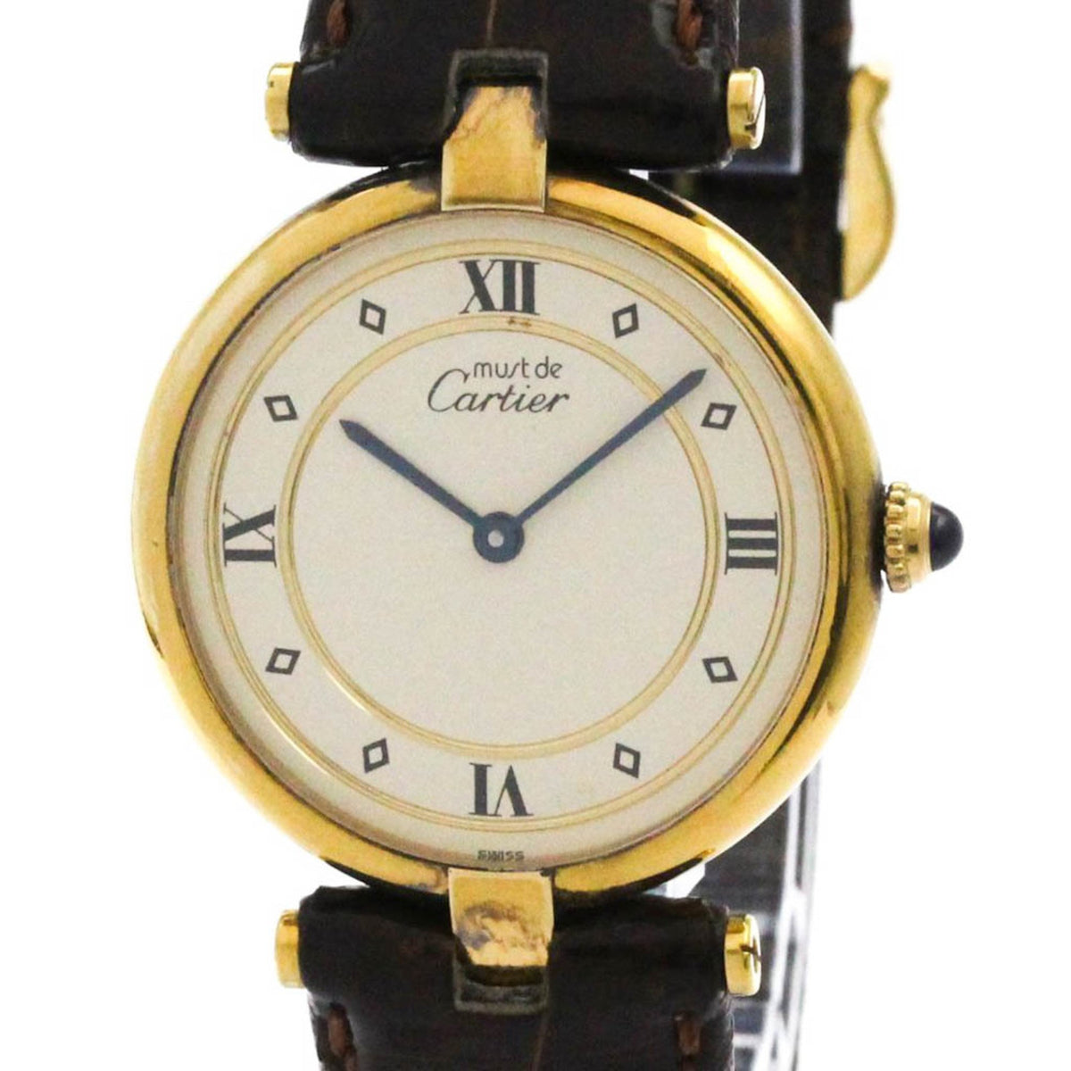 Pre-Owned CARTIER Must Vendome Gold Plated Quartz Ladies Watch 590003