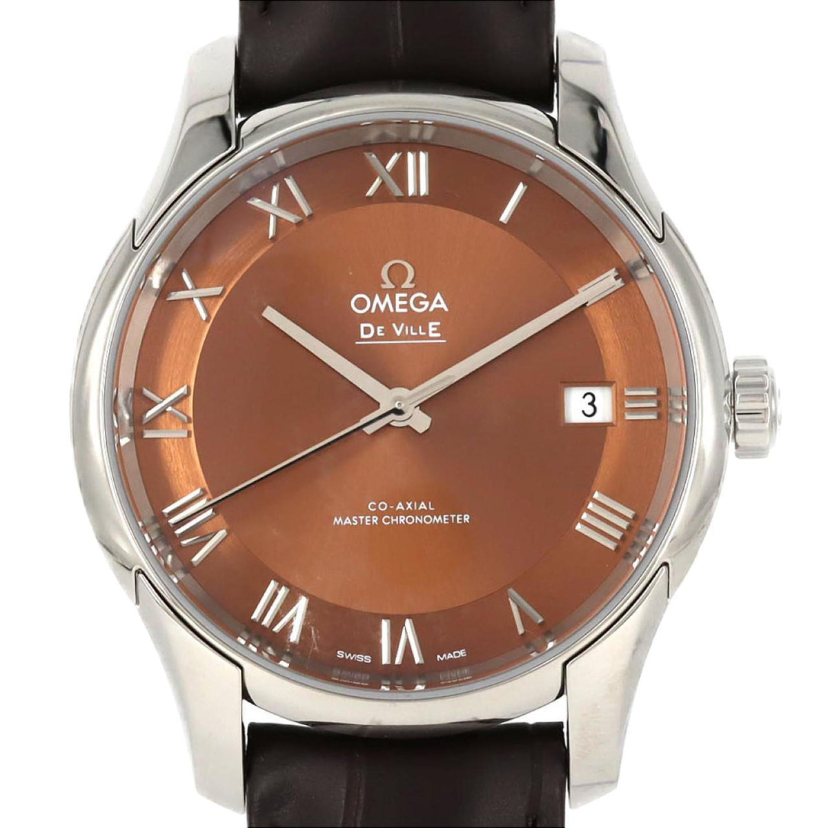 Pre-Owned Omega De Ville Hour Vision 433.13.41.21.10.001 Stainless Steel Automatic Watch