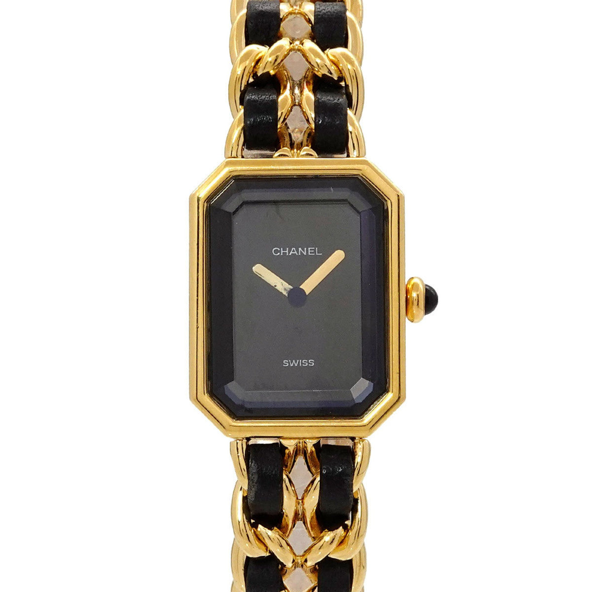 Pre-Owned CHANEL Premiere L size H0001 Ladies watch Black Gold Quartz