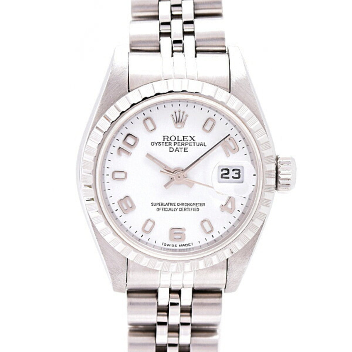 Pre-Owned Rolex Watch Women's Oyster Perpetual Date Automatic D Series White Dial Stainless Steel SS ROLEX 79240