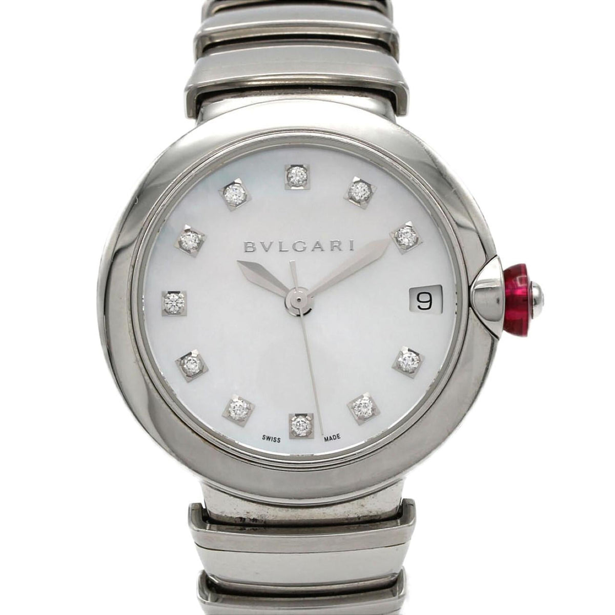 Pre-Owned Bulgari Lucea 11P 102199 LU33S LU33WSSD 11 SS Automatic Watch