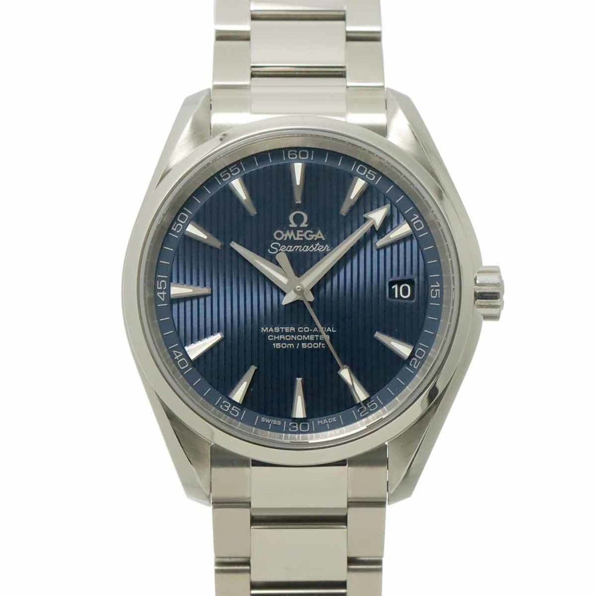 Pre-Owned Omega Seamaster Aqua Terra Co-Axial 231 10 42 21 03 003 Men's Watch Date Navy Automatic Self-winding