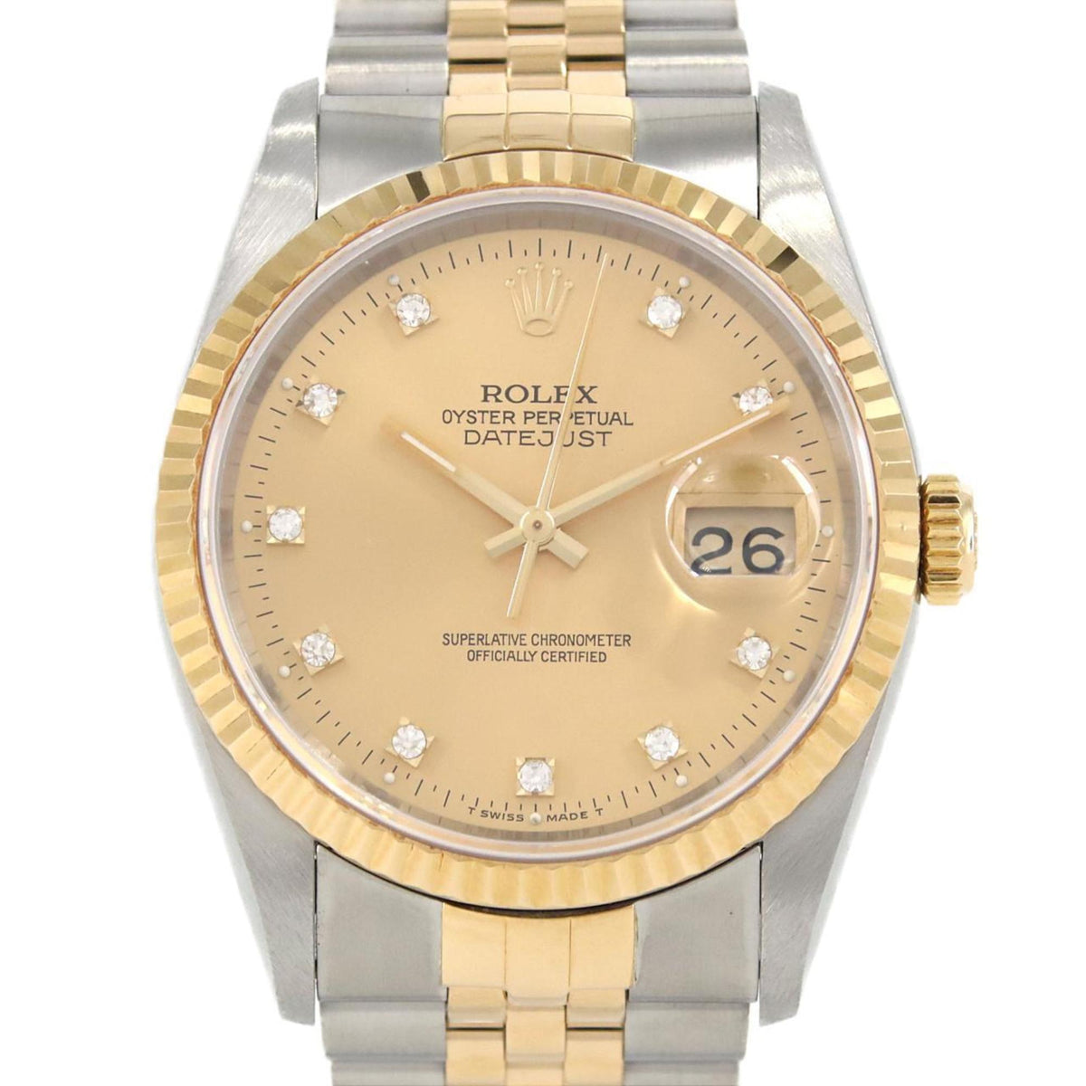 Pre-Owned Rolex Datejust 16233G. SSxYG Automatic Watch X-Series