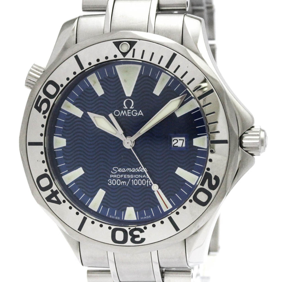 Pre-Owned OMEGA Seamaster Professional 300M Quartz Mens Watch 2265.80 Polished