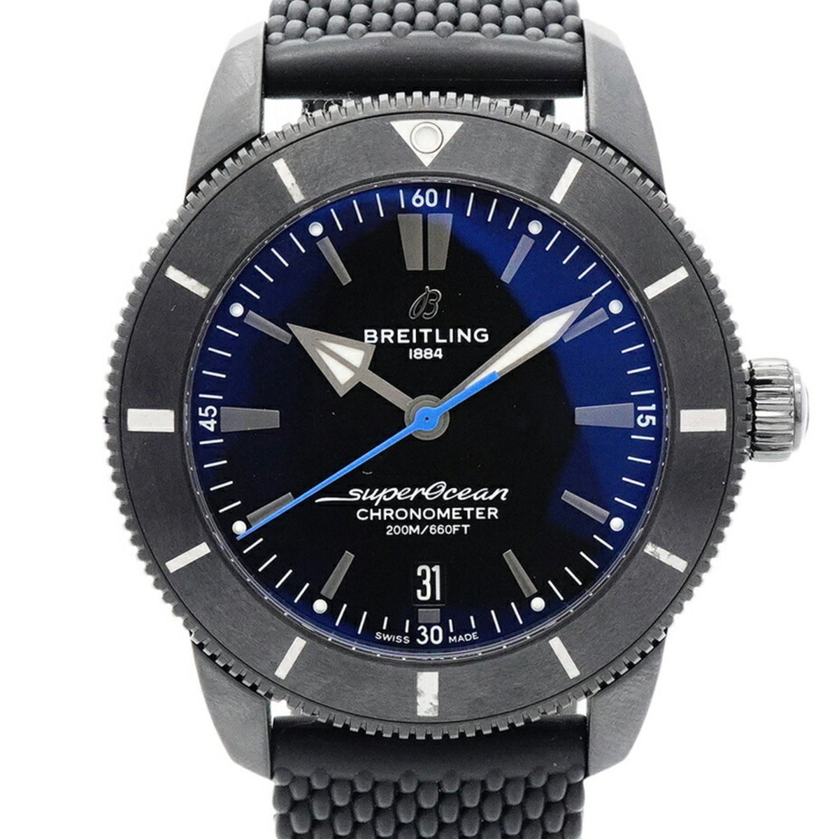 Pre-Owned Breitling Superocean MB2030 Black Dial Men's Watch