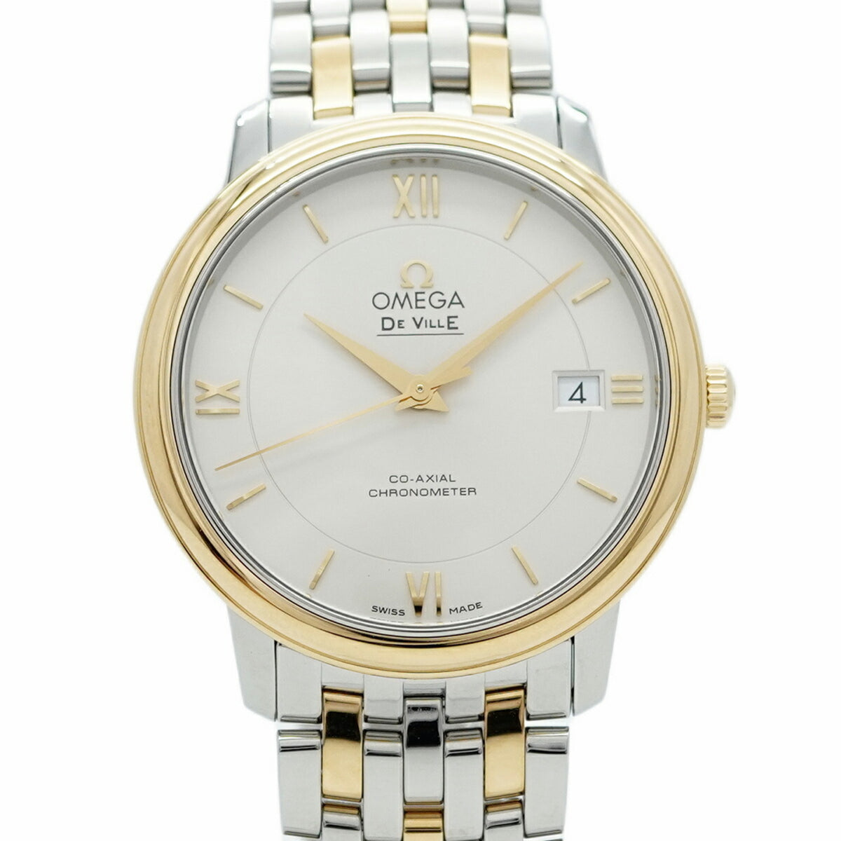 Pre-Owned Omega De Ville 424.20.37.20.02.001 Silver Dial Men's Watch