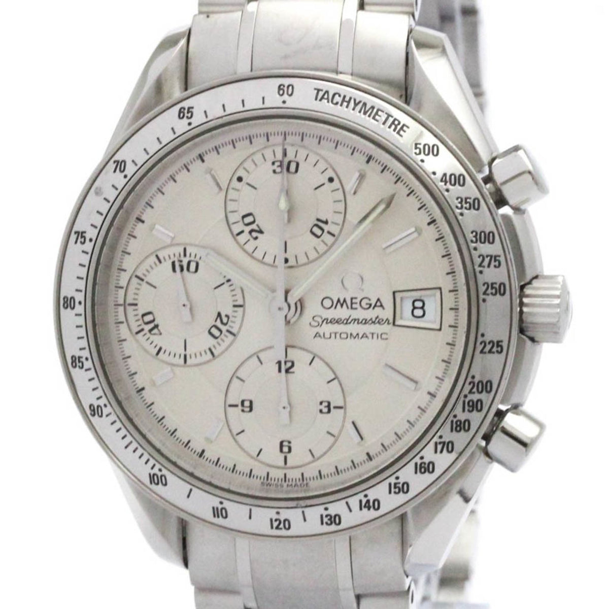 Pre-Owned OMEGA Speedmaster Date Steel Automatic Mens Watch 3513.30 Polished
