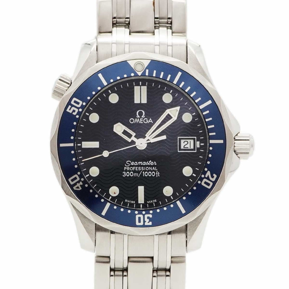 Pre-Owned Omega Seamaster 2561.80 Navy Dial Watch (Boys' Size)