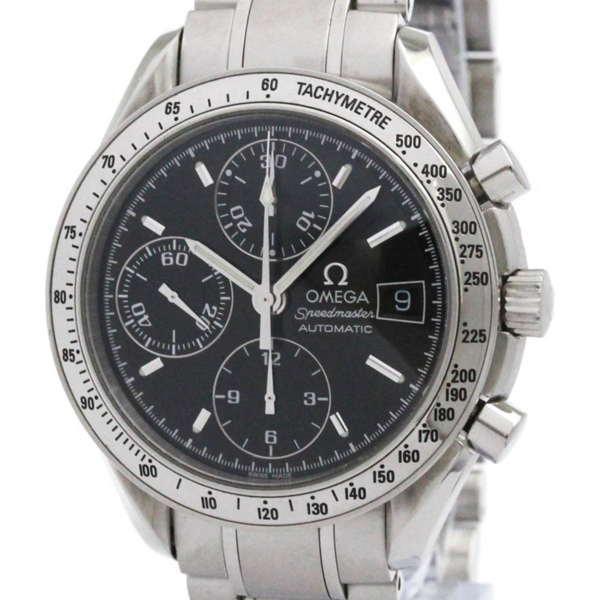 Pre-Owned OMEGA Speedmaster Date Steel Automatic Mens Watch 3513.50 Polished
