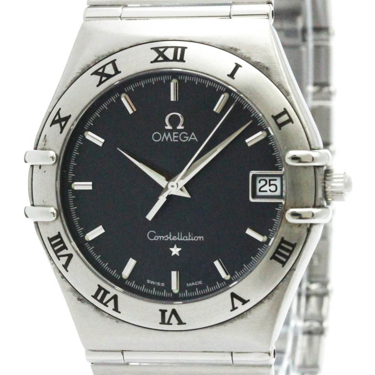Pre-Owned Polished OMEGA Constellation Stainless Steel Quartz Mens Watch 1512.40 BF580538