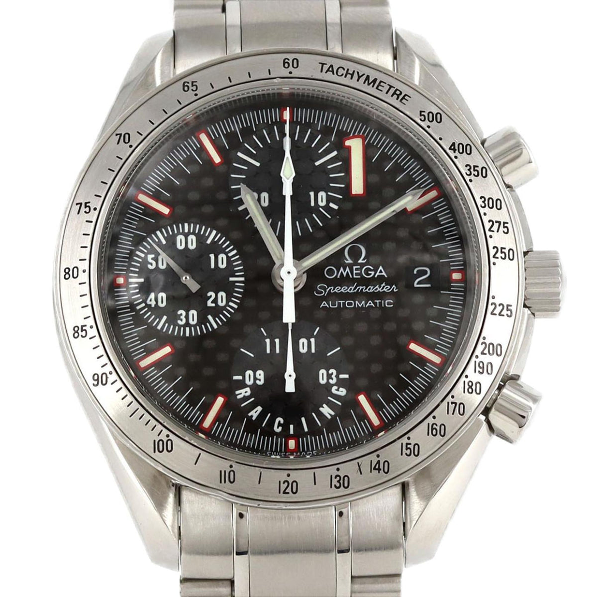 Pre-Owned OMEGA Speedmaster Racing Schumacher '02 LIMITED 3519.50 SS Wristwatch Automatic