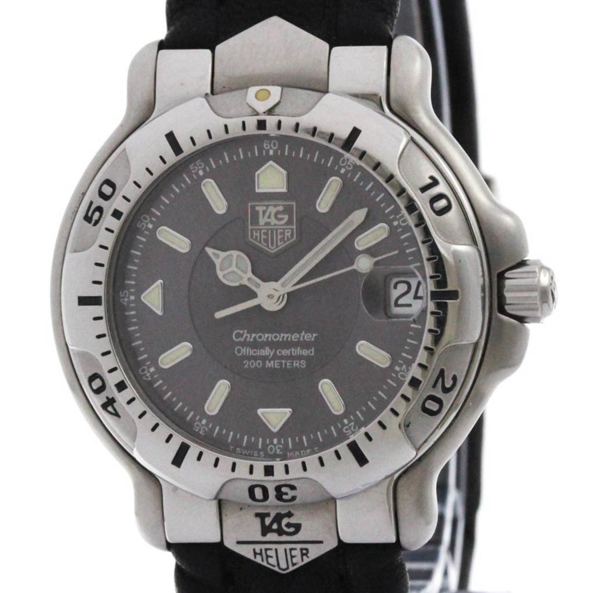 Pre-Owned TAG HEUER 6000 Chronometer Steel Automatic Mens Watch WH5212 Polished