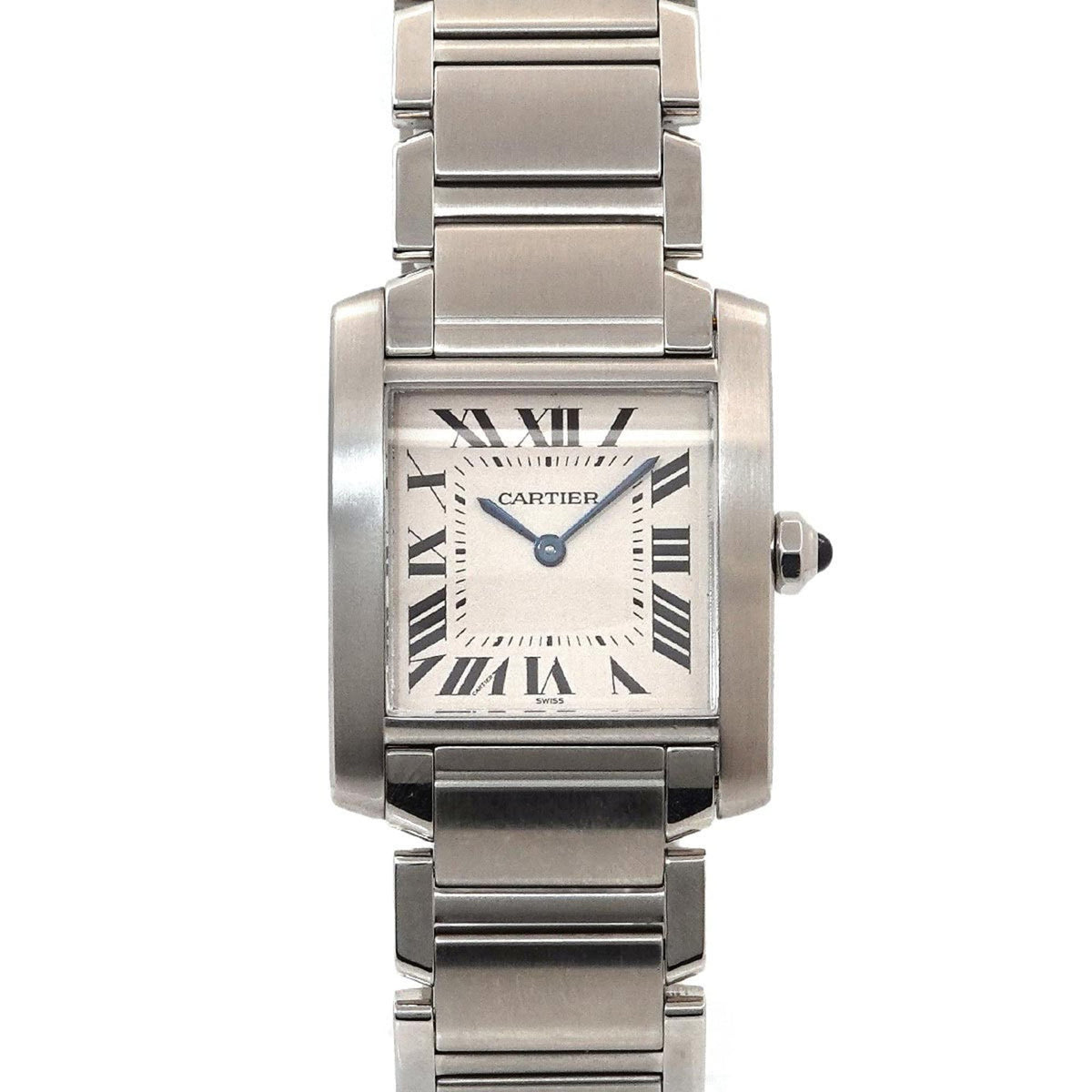 Pre-Owned Cartier Tank Fran?aise MM W51003Q3 Boys' Ivory Quartz Watch
