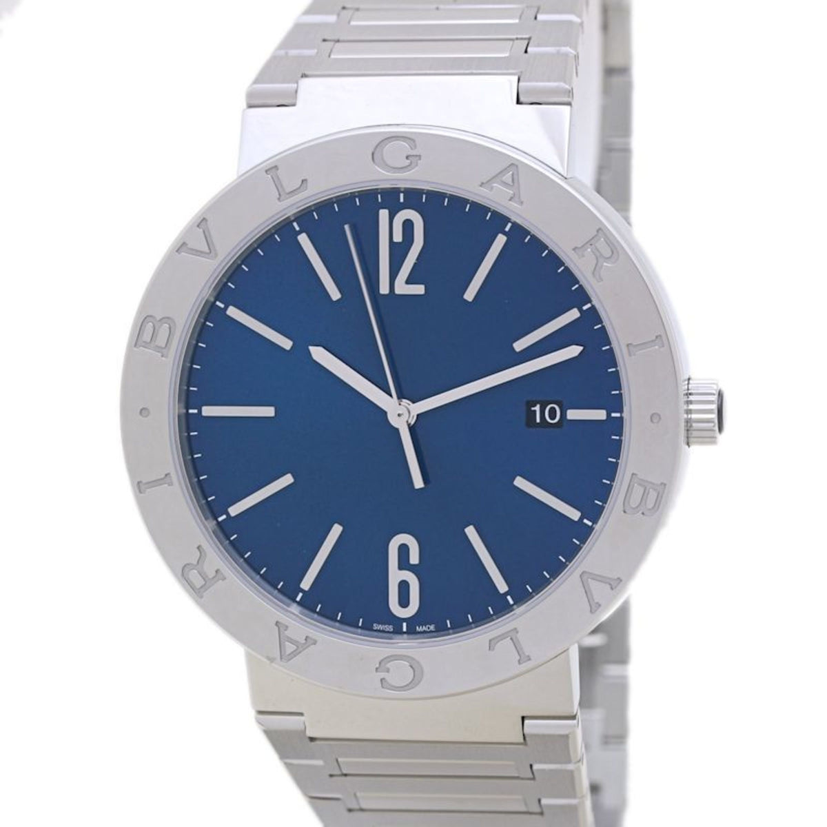 Pre-Owned BVLGARI Date BB41S 103720 Stainless Steel Men's Watch 40014
