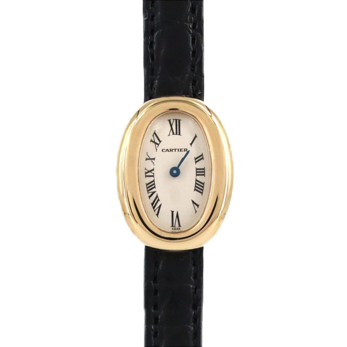 Pre-Owned Cartier Mini Baignoire YG W1510956 Quartz Watch