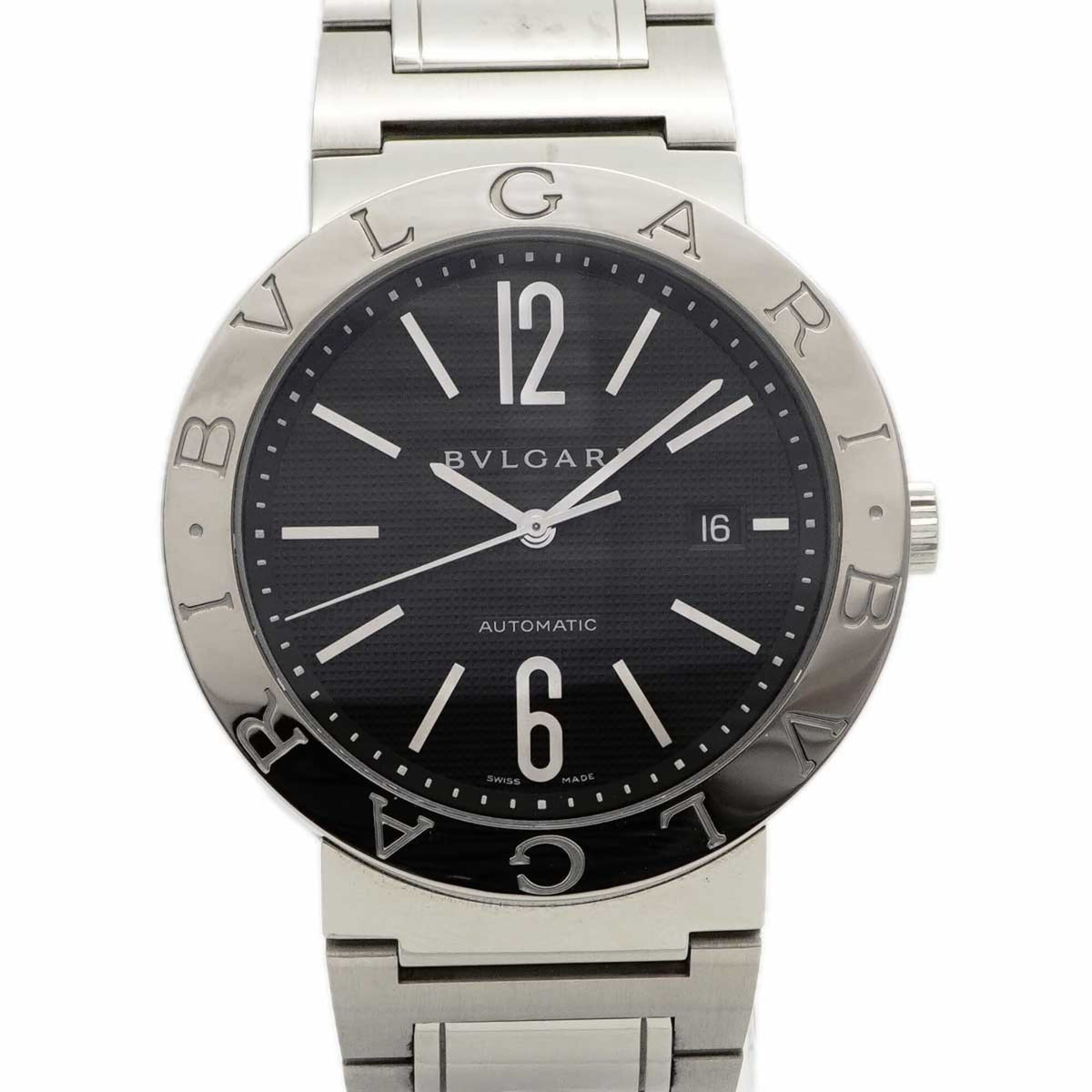 Pre-Owned Bulgari BB42SSAUTO Black Dial Men's Watch