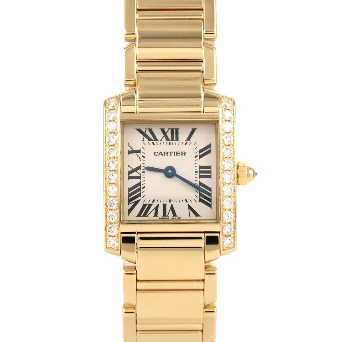 Pre-Owned Cartier Tank Fran?aise SM YG D WE1001R8 Quartz Watch