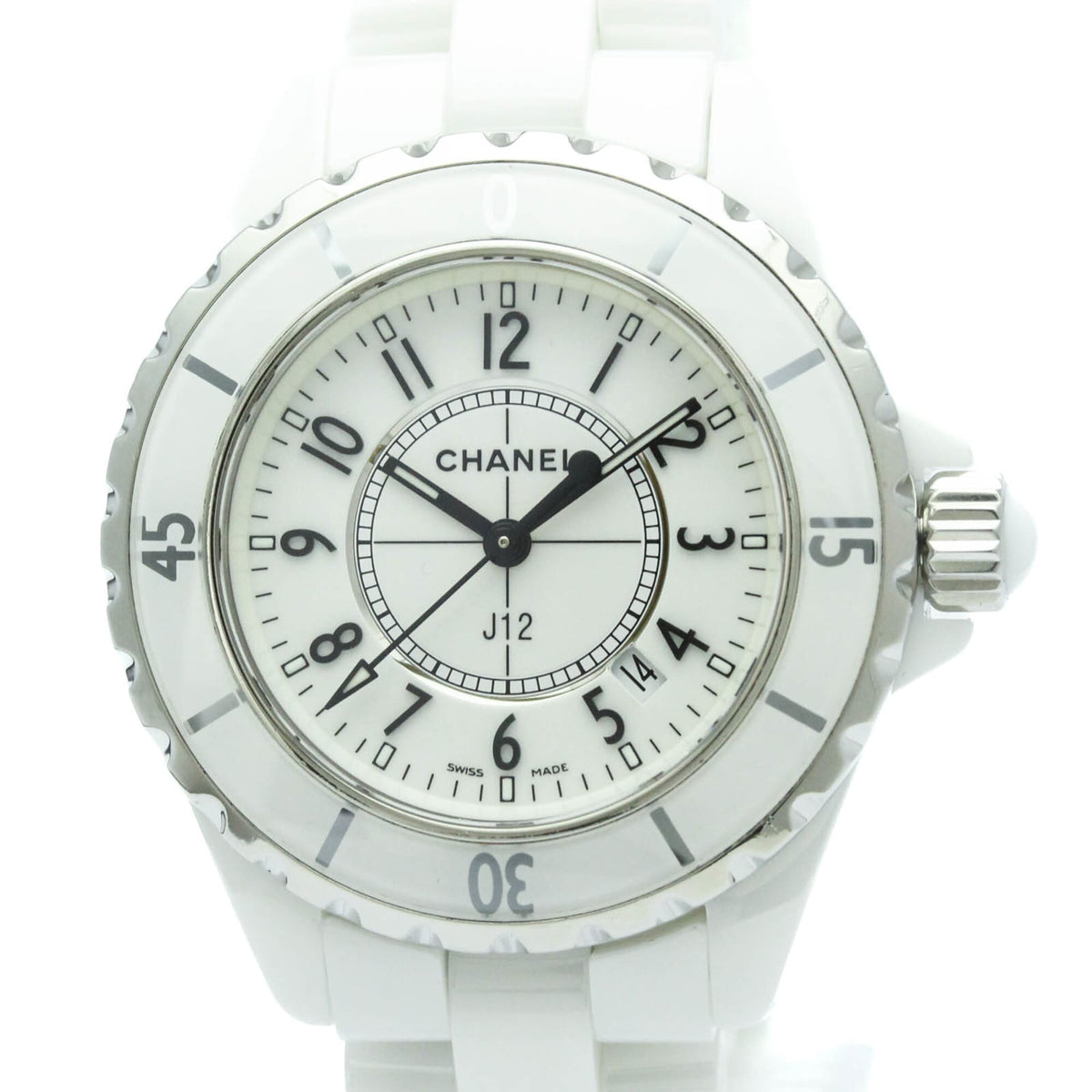 Pre-Owned CHANEL J12 Ceramic Quartz Ladies Watch H0968 Polished