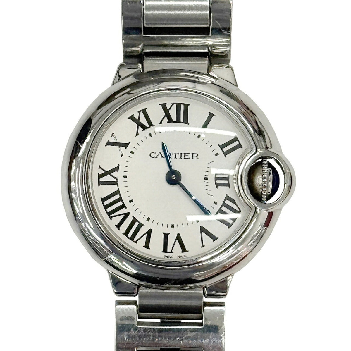 Pre-Owned Cartier Ballon Bleu SM 28mm Quartz W69010Z4 Stainless Steel SS Watch Women's Wristwatch